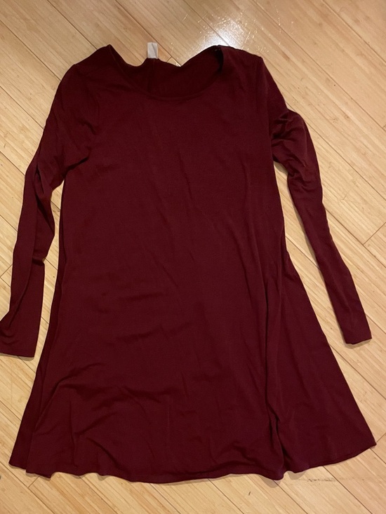 Old Navy Dresses & Skirts - Old Navy Burgundy Long Sleeve Swing Dress